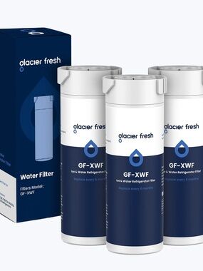GLACIER FRESH XWF Replacement for GE XWF Refrigerator Water Filter Pack of 3